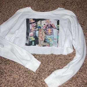 long sleeve crop top